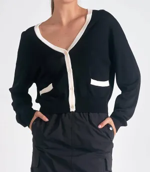 Accent Trimmed Cardigan