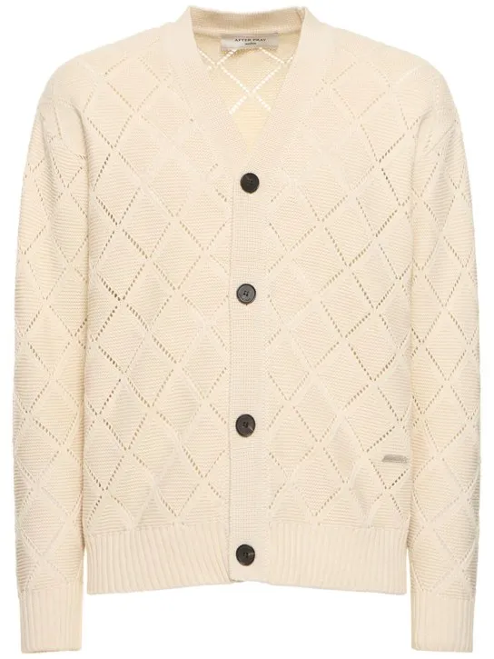 After Pray   Dia crochet knit v-neck cardigan 