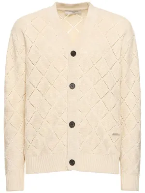 After Pray   Dia crochet knit v-neck cardigan 