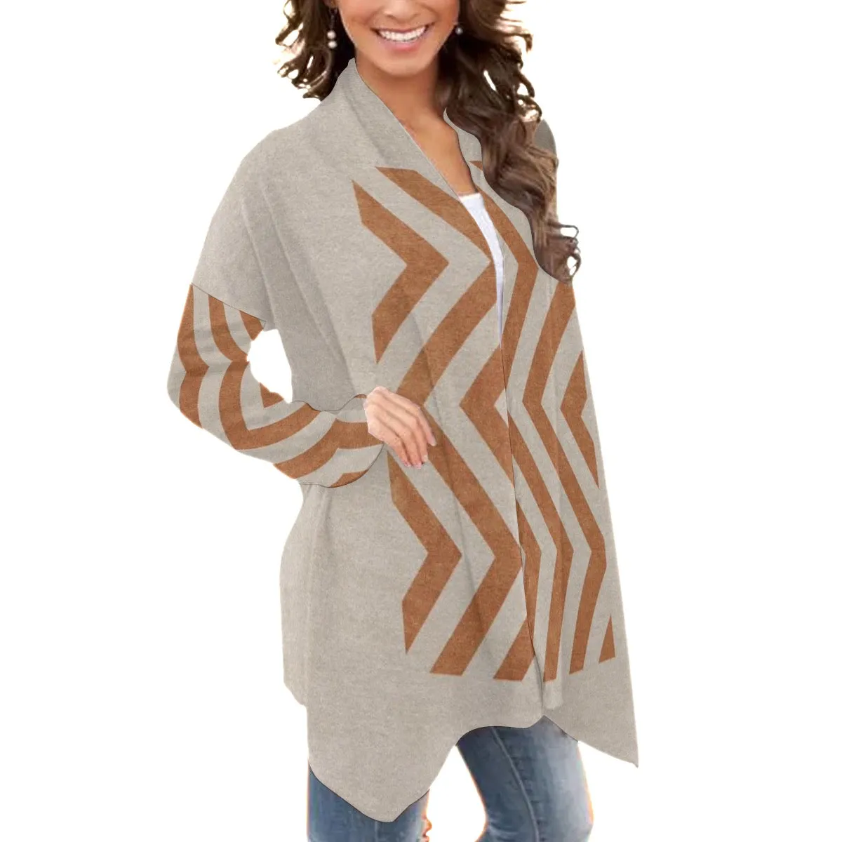 All-Over Print Women's Cardigan With Long Sleeve 188