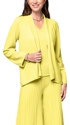 Amy Shawl Collar Cardigan - Lemon
