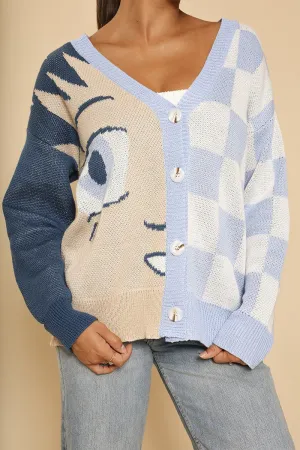 Anime checkered cardigan