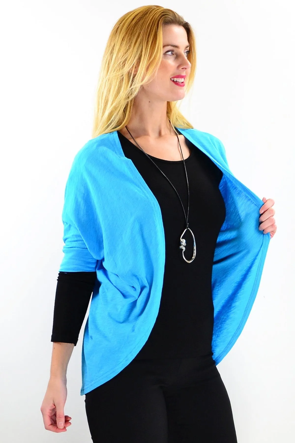 Aqua Mini Shrug Cardigan