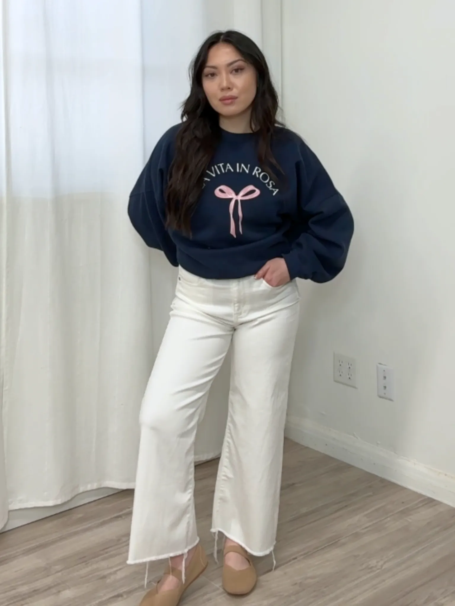 Ashlen Bow Crew Neck Pullover