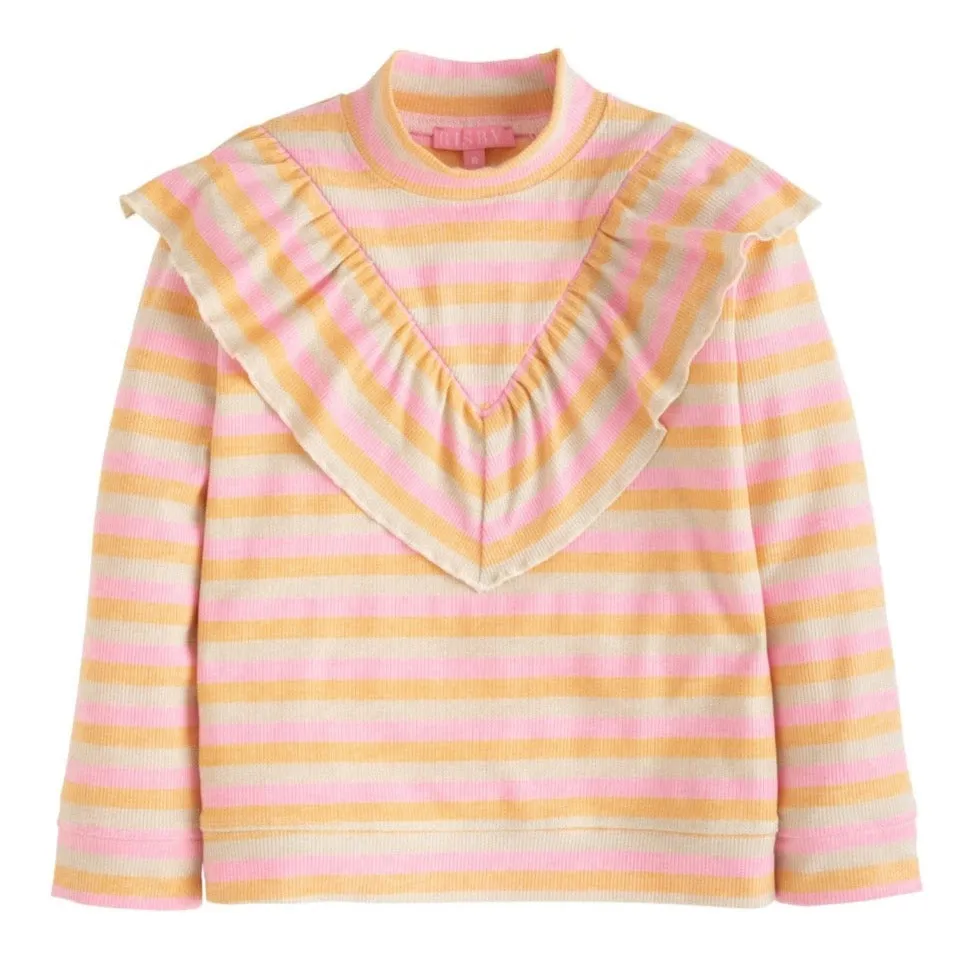 Aspen Turtleneck- Pink Sparkle Stripe