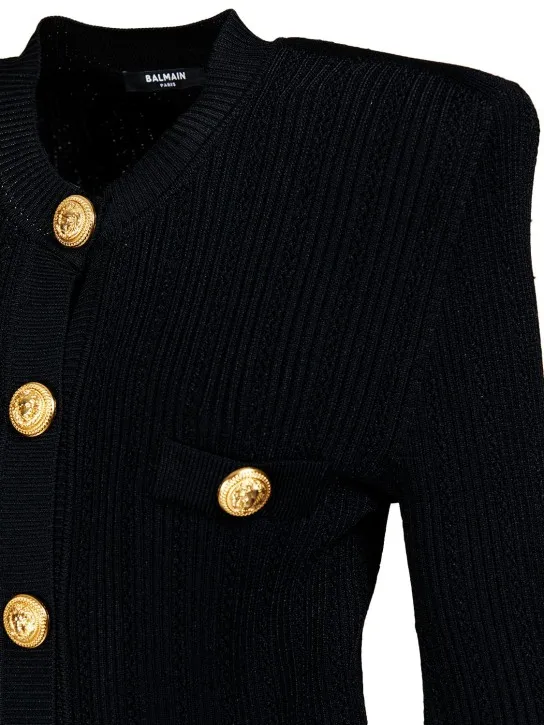 Balmain   Viscose blend knit cardigan 