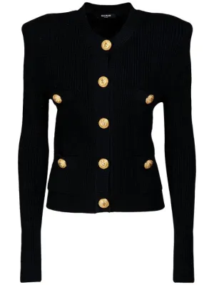 Balmain   Viscose blend knit cardigan 