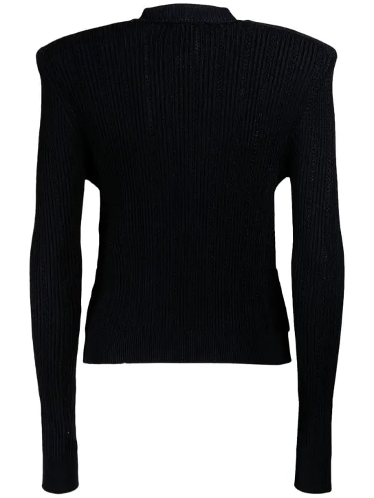 Balmain   Viscose blend knit cardigan 