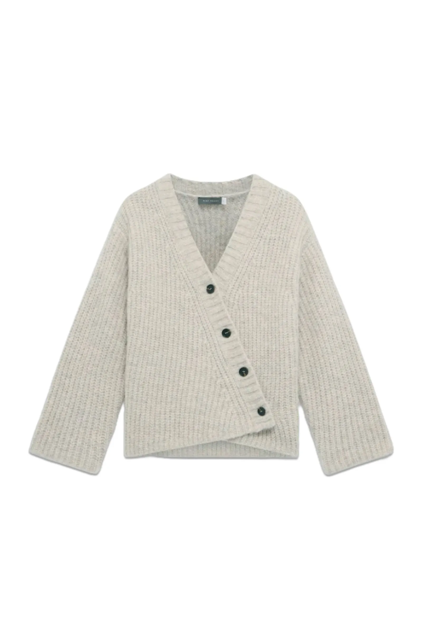 Beige Asymmetric Cardigan