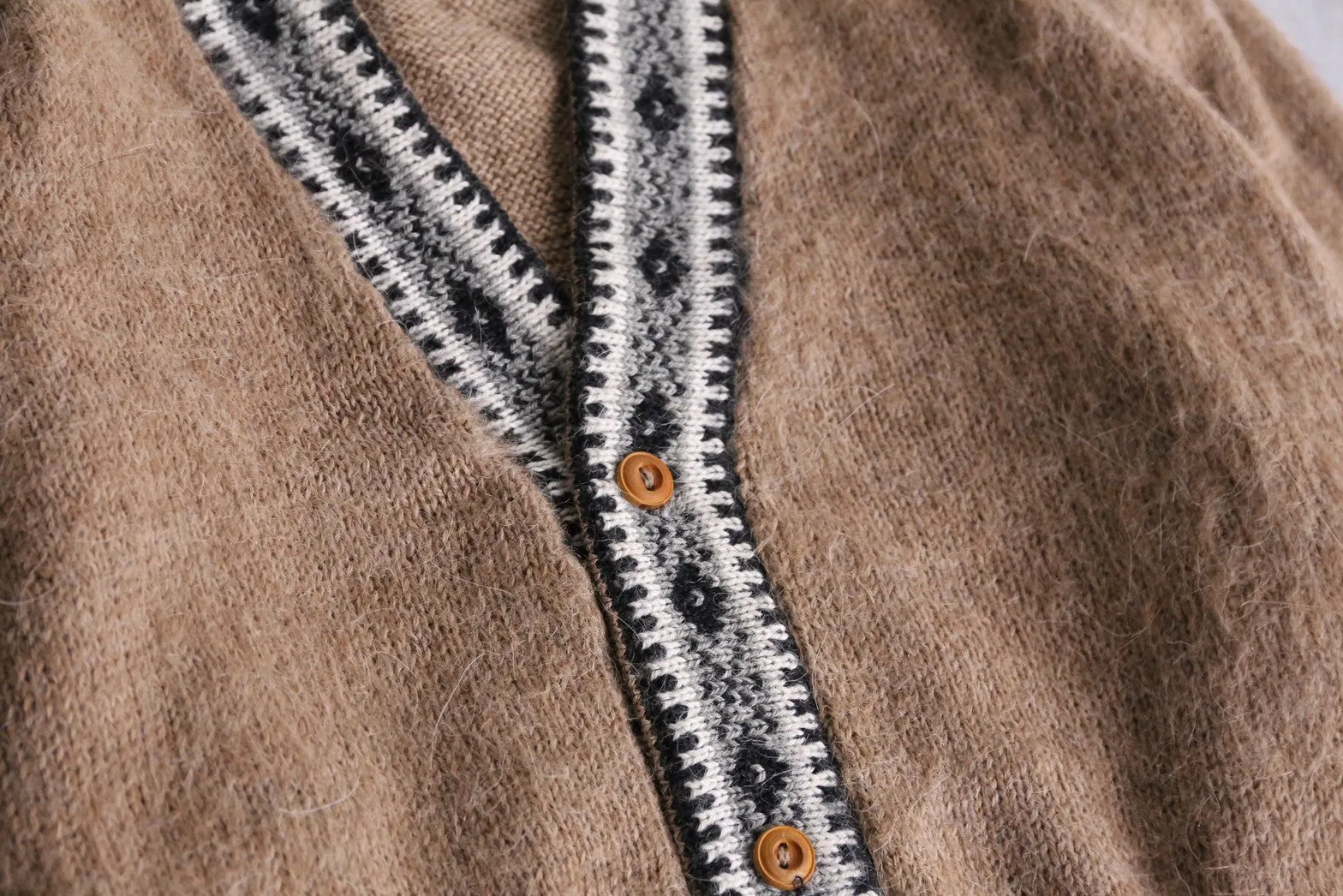 beige nordic design cardigan