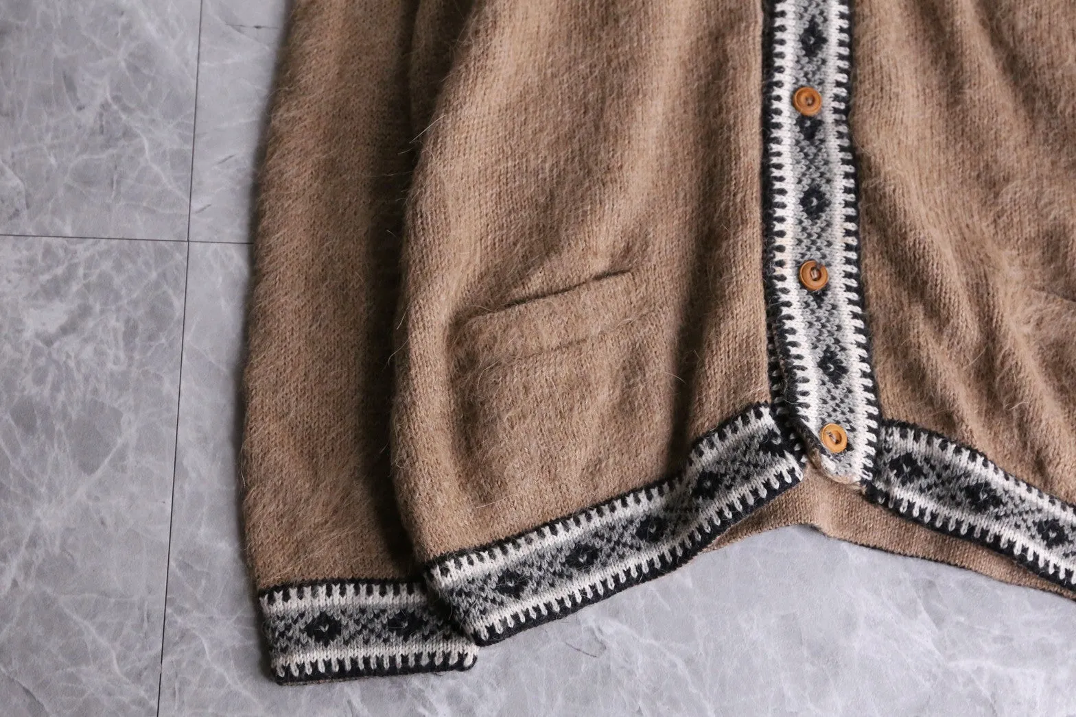 beige nordic design cardigan