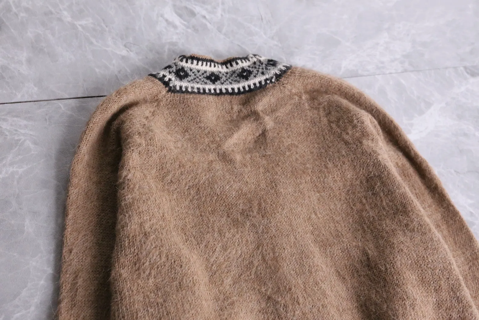 beige nordic design cardigan