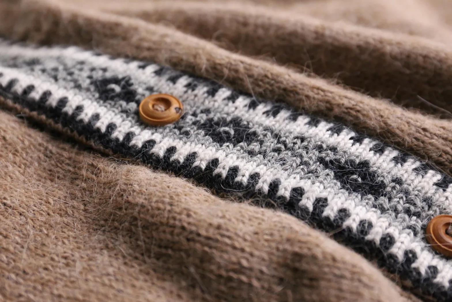 beige nordic design cardigan