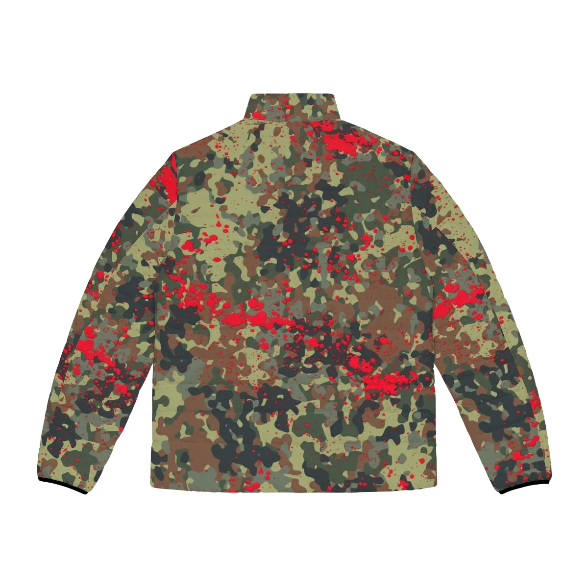 Bloody Camouflage Splatter Pattern V2 | Punk Puffer Jacket