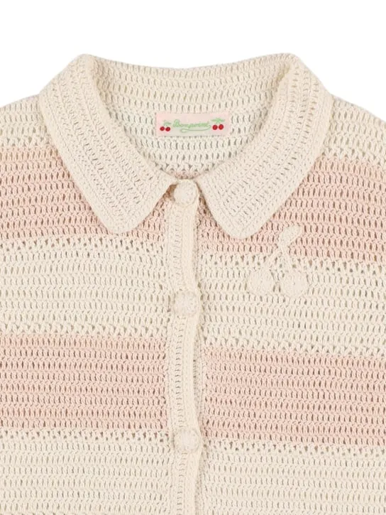 Bonpoint   Hand-crocheted cotton cardigan 