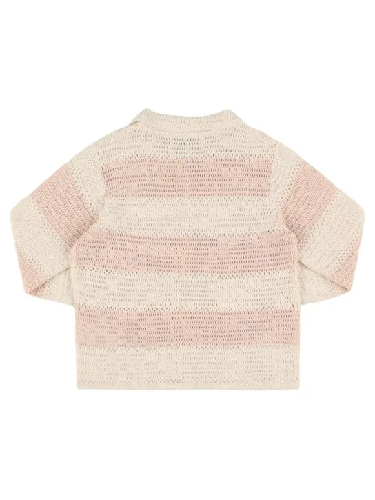 Bonpoint   Hand-crocheted cotton cardigan 
