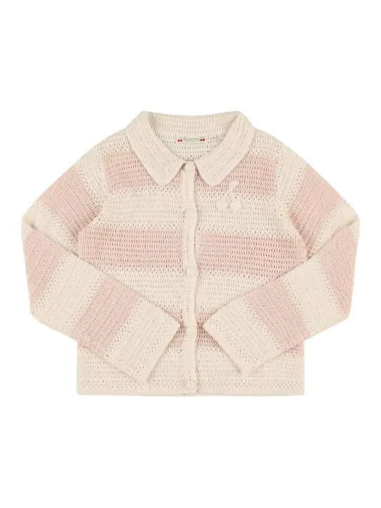 Bonpoint   Hand-crocheted cotton cardigan 