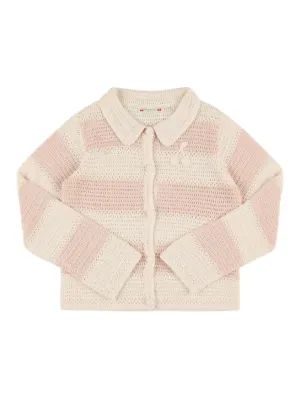 Bonpoint   Hand-crocheted cotton cardigan 