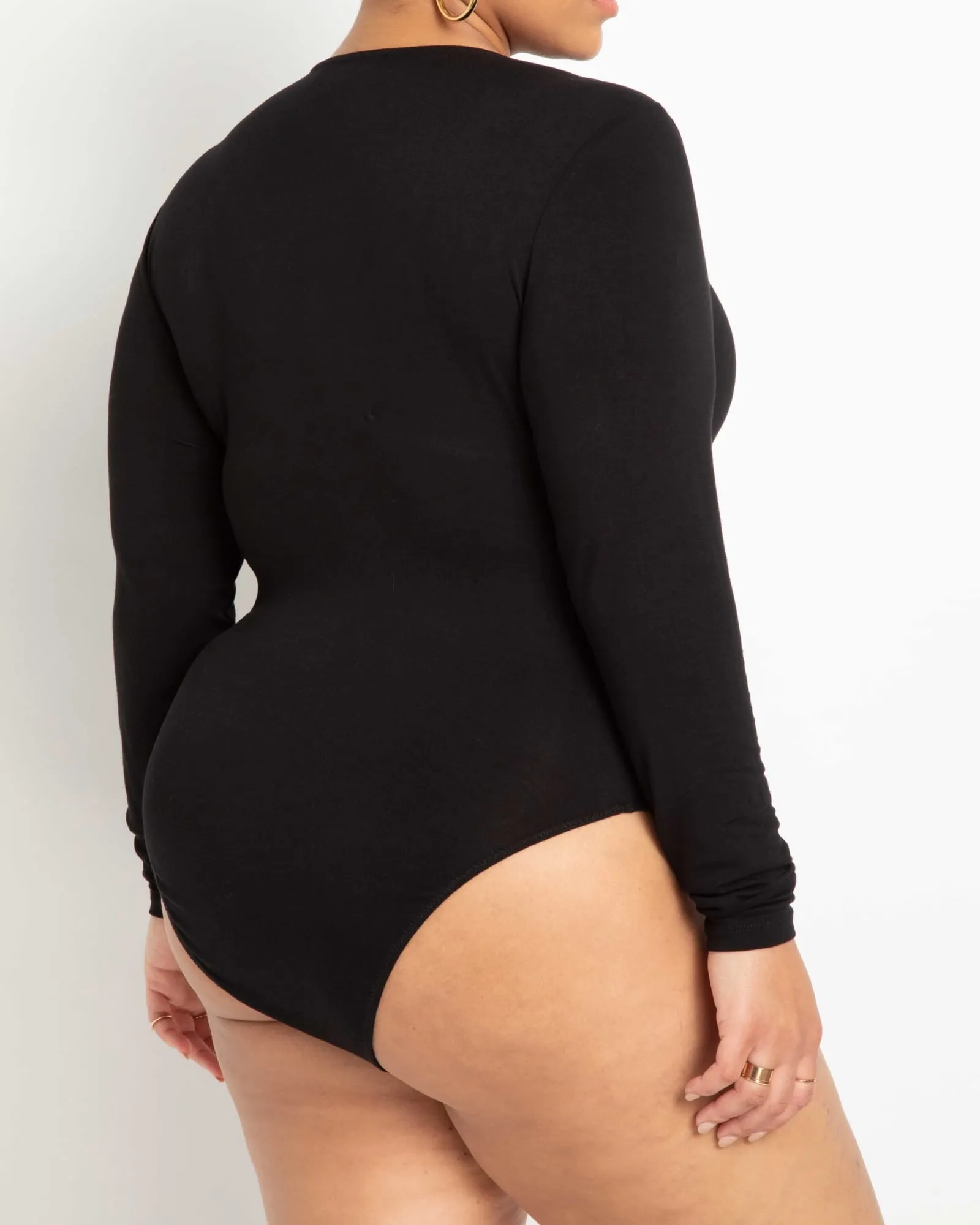 Brinley Layered Cutout Bodysuit | Black Onyx