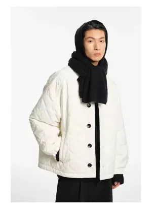 Buttoned Boxy Quilted Jacket