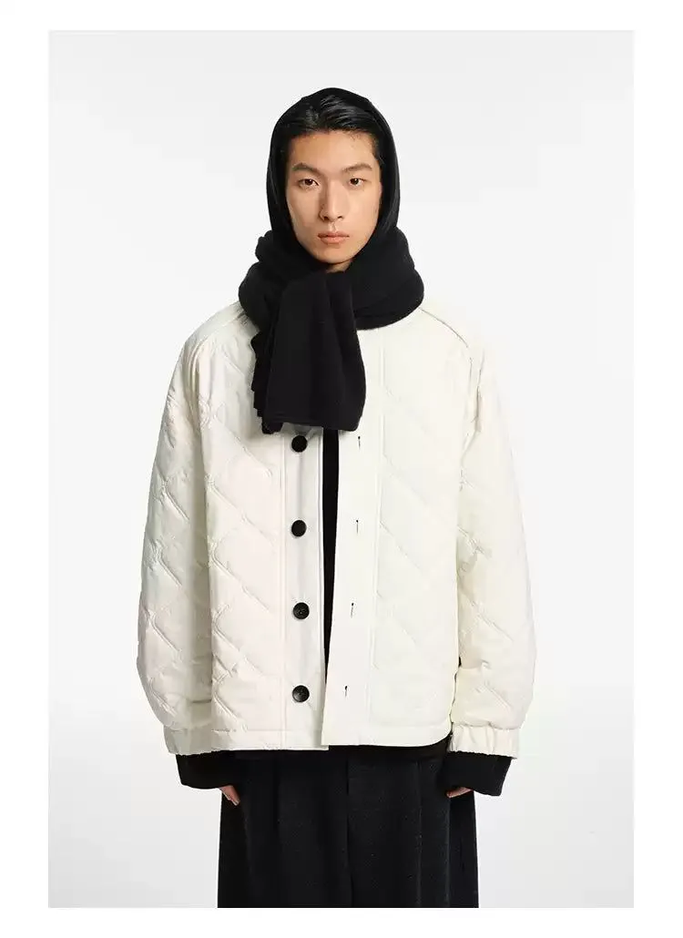 Buttoned Boxy Quilted Jacket