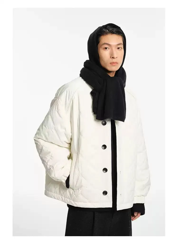 Buttoned Boxy Quilted Jacket