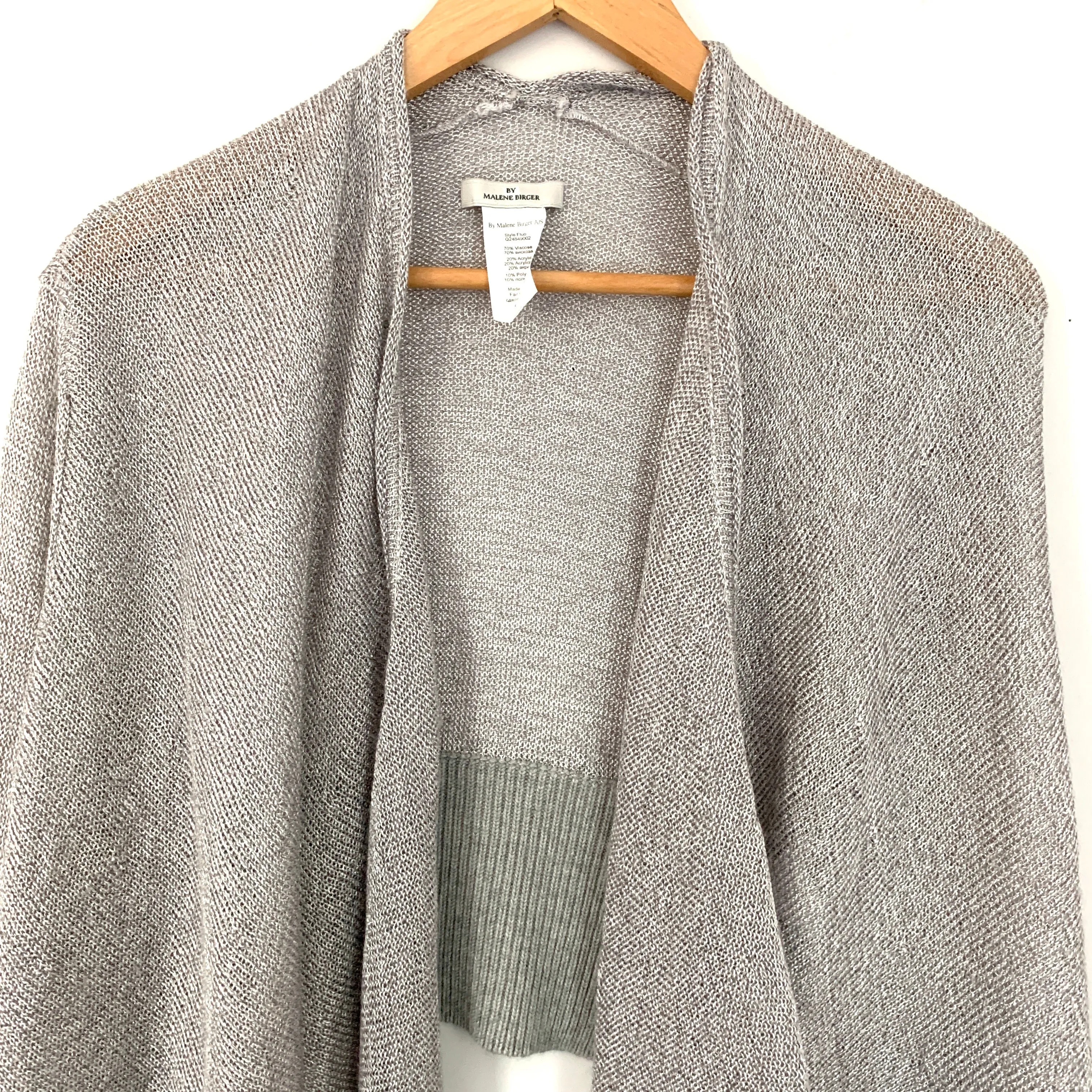 By Malene Birger Metallic Silver Cardigan- Size S