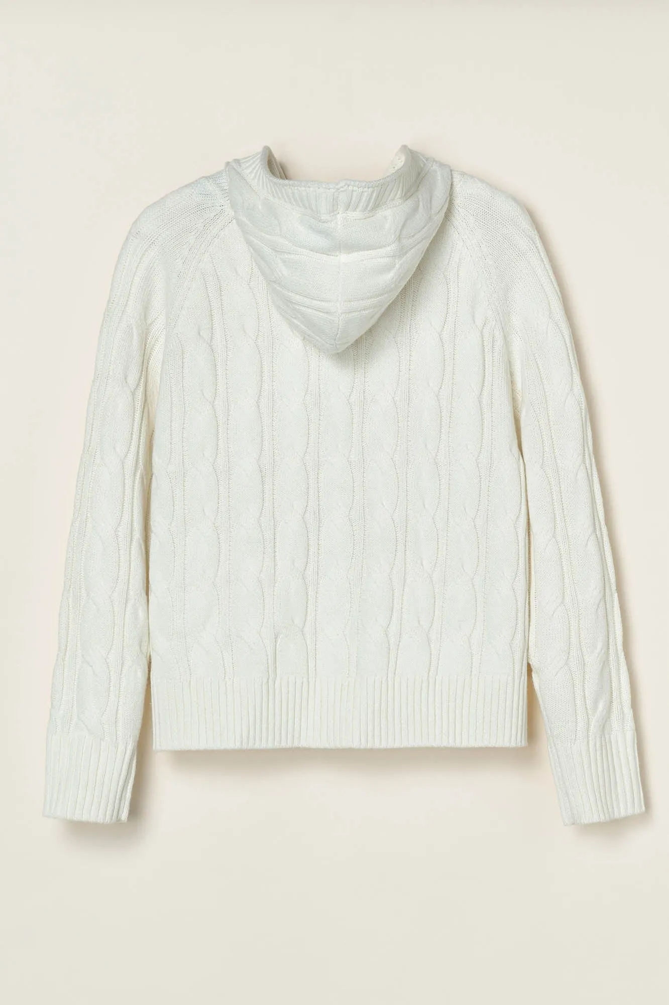 Cable Knit Hooded Cardigan