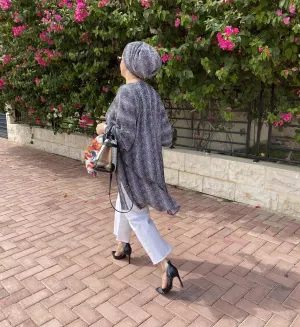 Cardigan Beanie Set - Snake Skin - Medium Size (last piece)