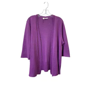 Cardigan By Eileen Fisher In Purple, Size:Xl