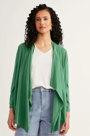 Cardigan col cascade manches 3/4 - Femme