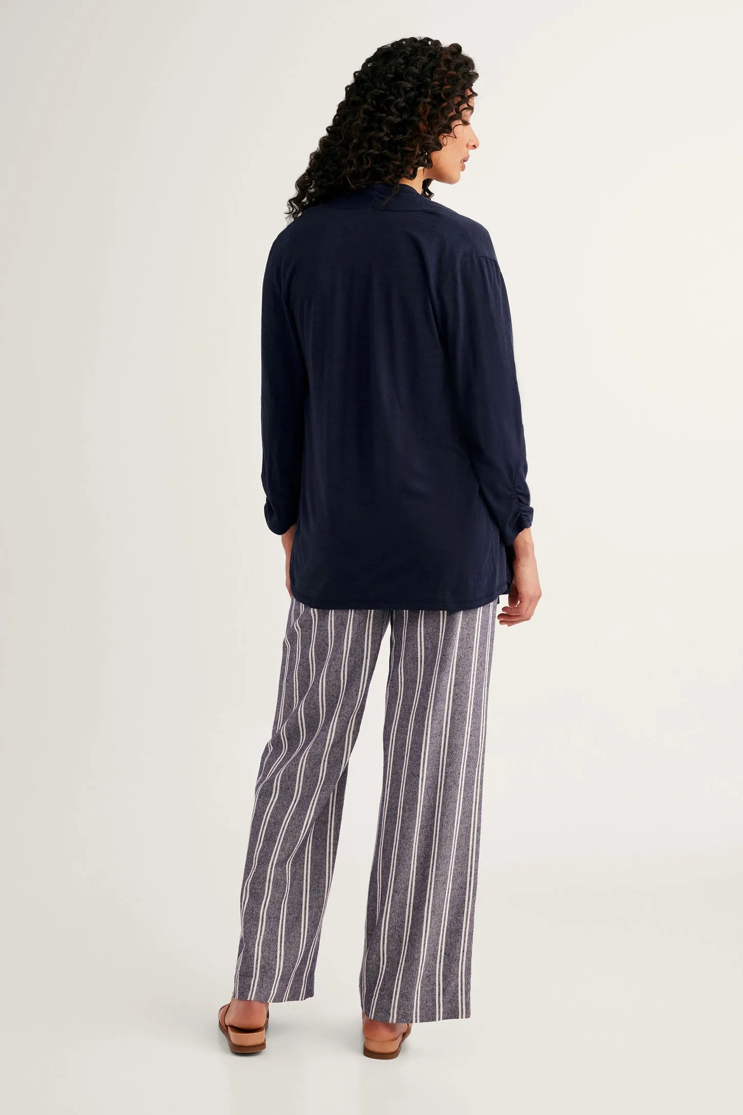 Cardigan col cascade manches 3/4 - Femme