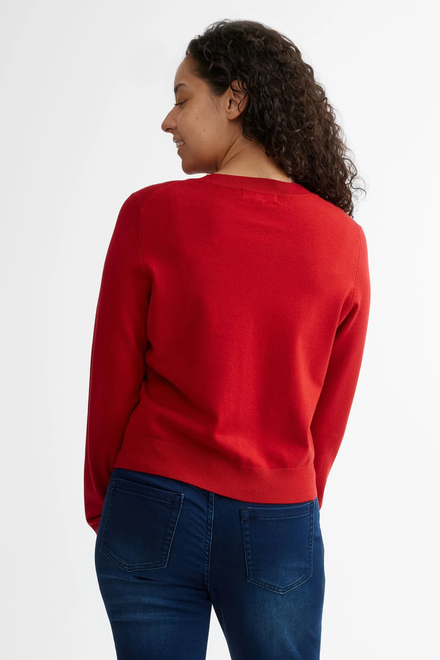 Cardigan tricot semi-ajusté - Femme