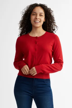 Cardigan tricot semi-ajusté - Femme