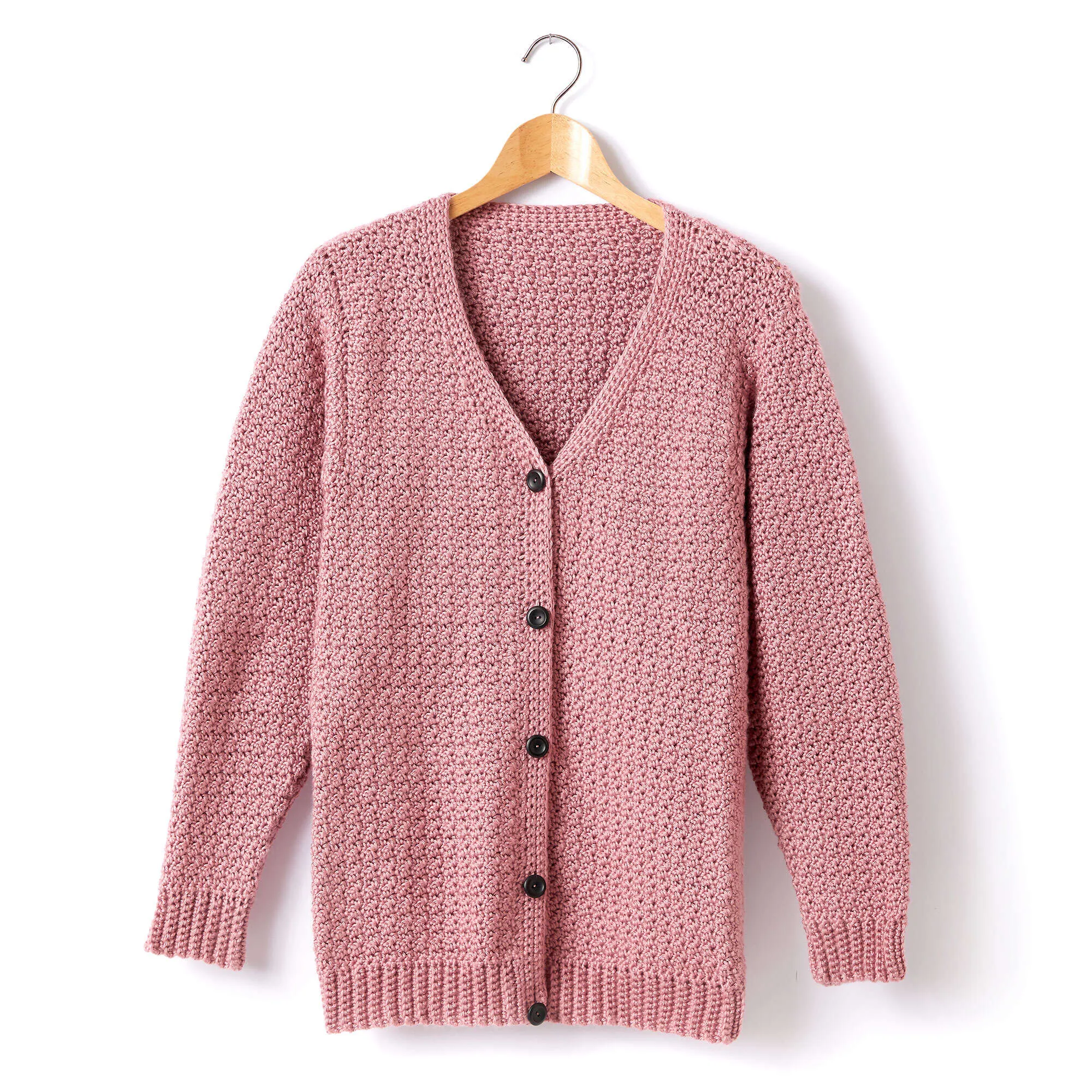 Caron Adult Crochet V-Neck Cardigan