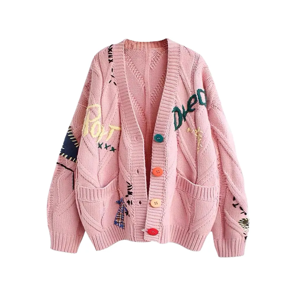 “Colorful embroidery” Cardigan