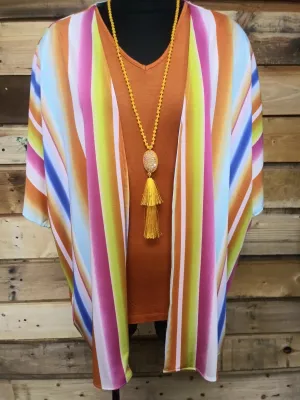 Colorful Striped Cardigan
