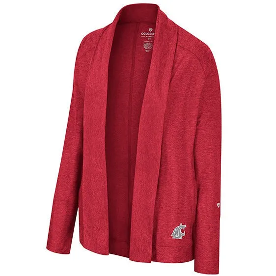 Colosseum Ladies WSU Crimson Cardigan