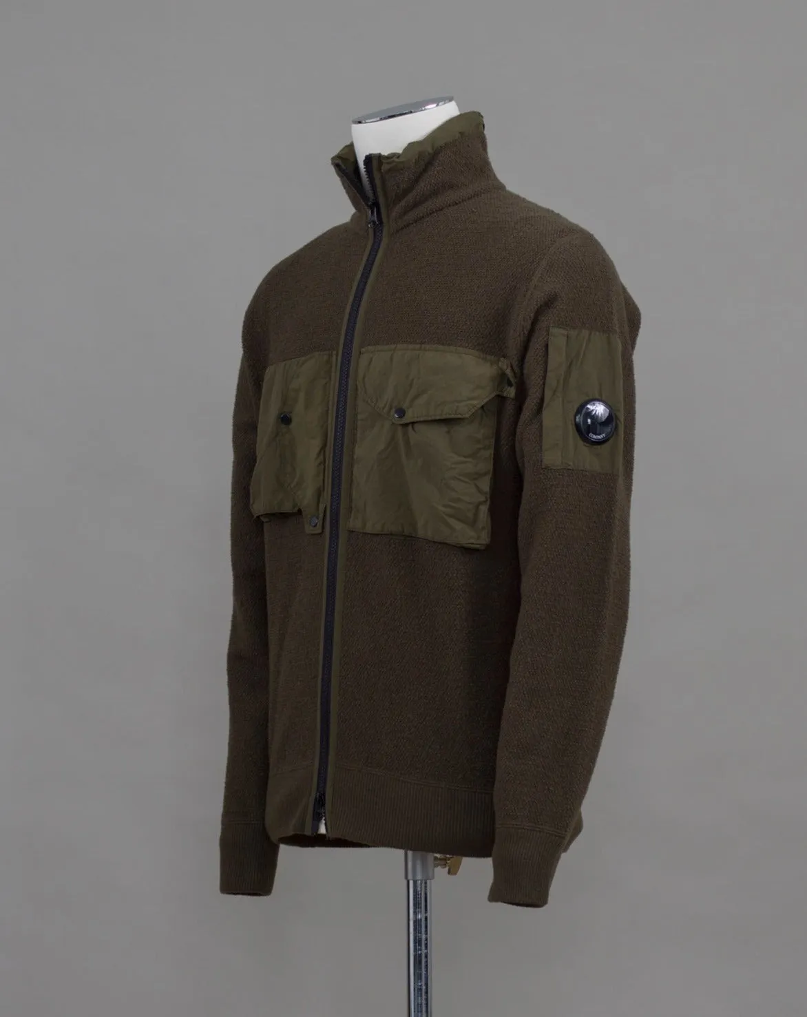 C.P. Company Knit Lambswool Cardigan / Ivy Green