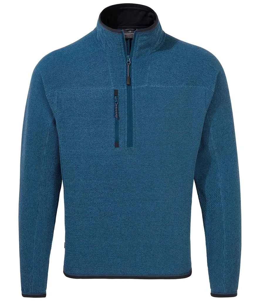 Craghoppers Expert Active Half Zip Knitted Fleece | Poseidon Blue Marl
