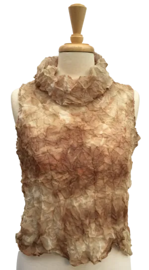 Crinkle 1 Turtleneck crinkle top.  Made in France.