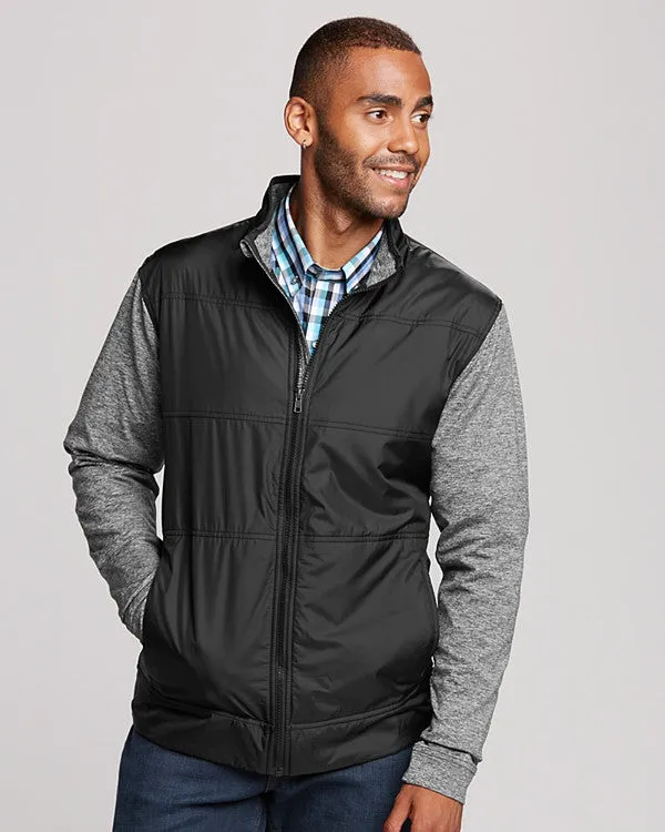 Cutter & Buck Stealth Hybrid Quilted Men's Big & Tall Full Zip Windbreaker Jacket