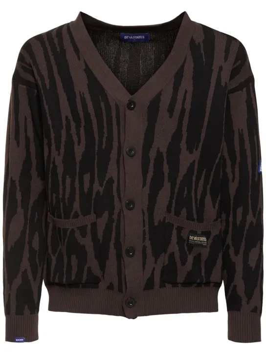 Deva States   Pantera jacquard knit cardigan 