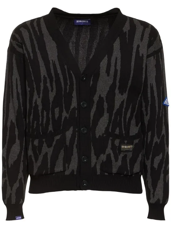 Deva States   Pantera jacquard knit cardigan 