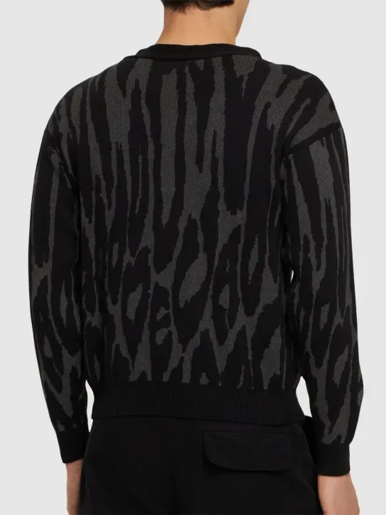 Deva States   Pantera jacquard knit cardigan 