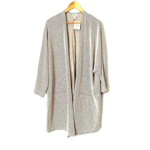 Donni Grey Ribbed Open Cardigan NWT- Size OS Plus