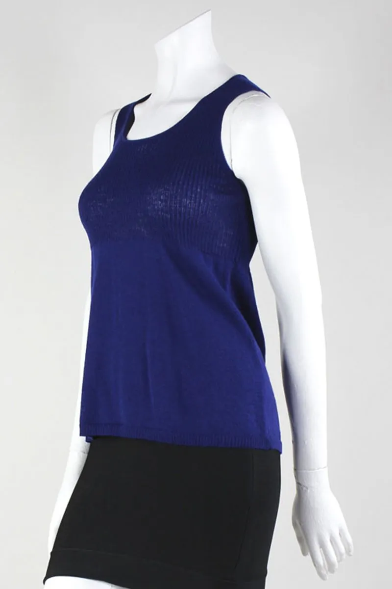Eileen Fisher Two Piece Sleeveless Shell And Long Sleeved Knitted Cardigan Size P S