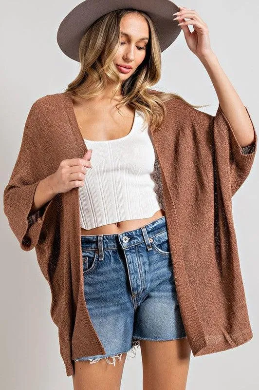 ELOISE DOLMAN SHORT SLEEVE CARDIGAN