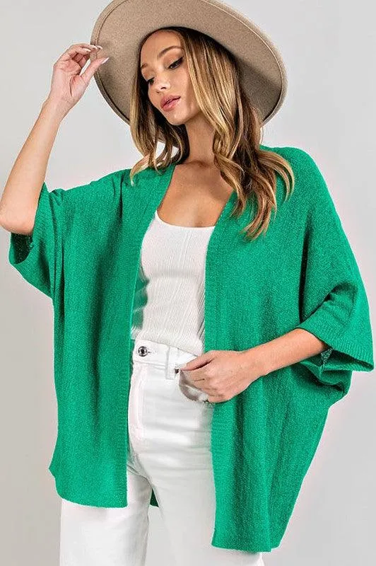 ELOISE DOLMAN SHORT SLEEVE CARDIGAN