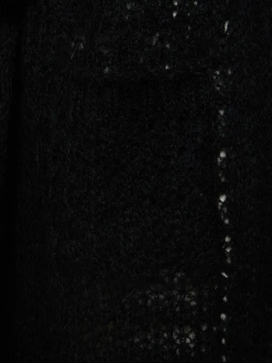 Ermanno Scervino   Openwork mohair blend long cardigan 